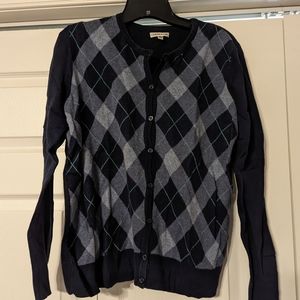 Argyle Cardigan Sweater